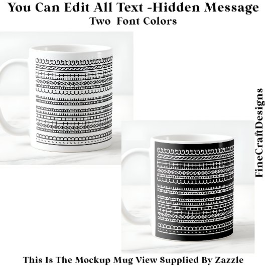 I’d Rather Be Crafting Hidden Message 087 Funny  コーヒーマグカップ