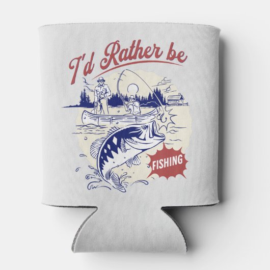 I’d Rather Be Fishing, Funny Fishing Saying 缶クーラー (裏面)