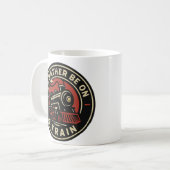 I’d Rather Be On a Train Steam Engine Mug Design コーヒーマグカップ (正面左)