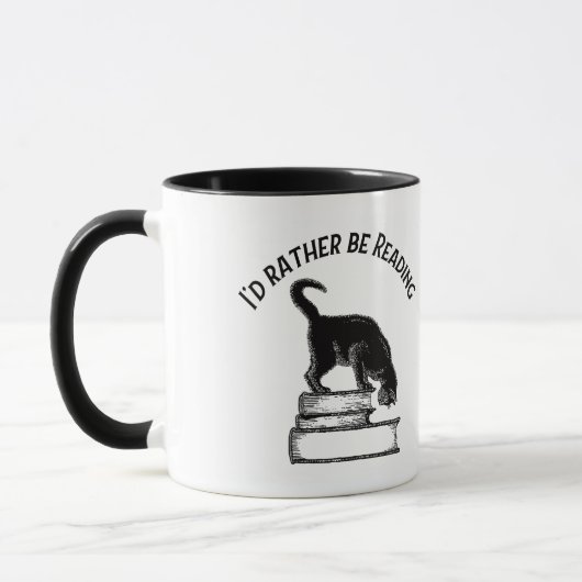 I’d Rather Be Reading / Writing – Cat Mug マグカップ (左)
