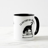 I’d Rather Be Reading / Writing – Cat Mug マグカップ (正面右)