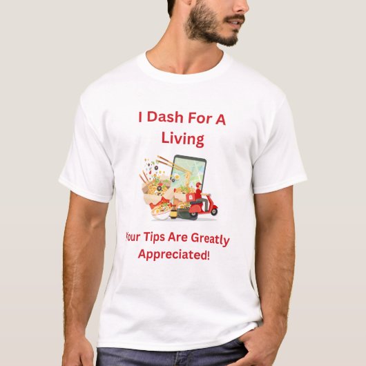 I Dash for a Living,ヒントは感謝 Tシャツ (正面)