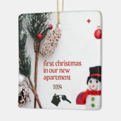 I decorated our first Christmas in our apartment セラミックオーナメント (左)