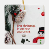 I decorated our first Christmas in our apartment セラミックオーナメント (正面)