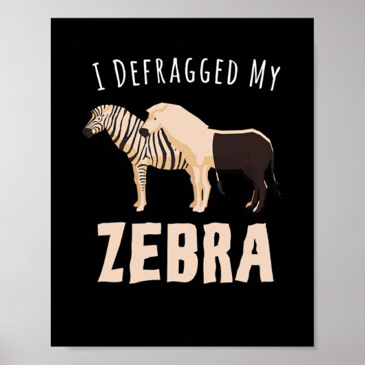 I Defragged My Zebra ポスター (正面)