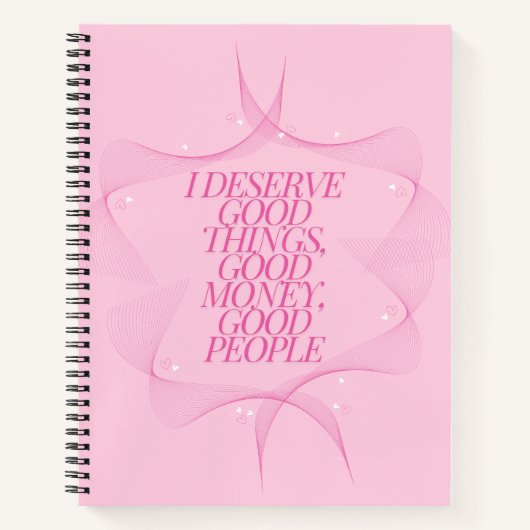 I deserve good things Quote ノートブック (正面)