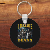I Desire Beans Funny Hard Skeleton Meme Bootleg  キーホルダー (正面)