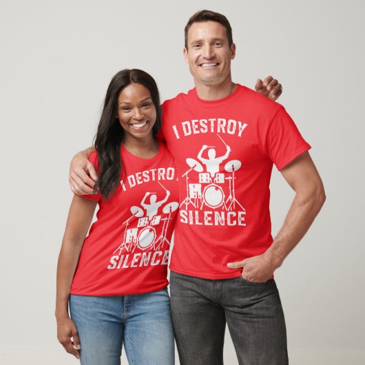 I Destroy Silence Drummer Drumsee Gift funny Tシャツ (ユニセックス)