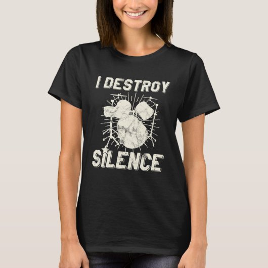 I Destroy Silence Drummer Tシャツ (正面)