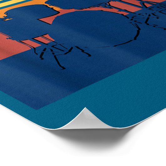 I Destroy Silence Drums Youth Funny Drumming Quote ポスター (角)