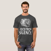 I Destroy Silence  Funny Concertina Players Tシャツ (正面フル)