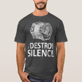 I Destroy Silence  Funny Concertina Players Tシャツ (正面)