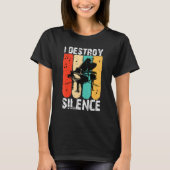 I Destroy Silence Piano Keyboard Player Keyboardis Tシャツ (正面)