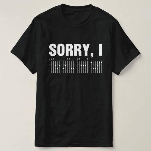 I DGAF隠しメッセージギタおもしろいーコード Tシャツ (デザイン正面)