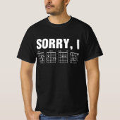 I DGAF隠しメッセージギタおもしろいーコード Tシャツ (正面)