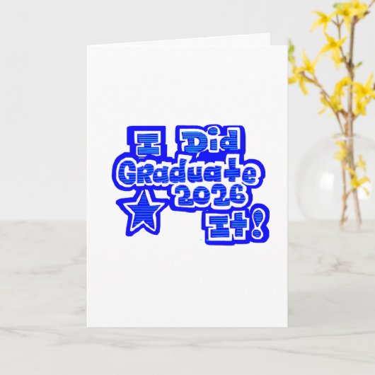 I Did it!, Graduate 2026 カード (黄色い花)