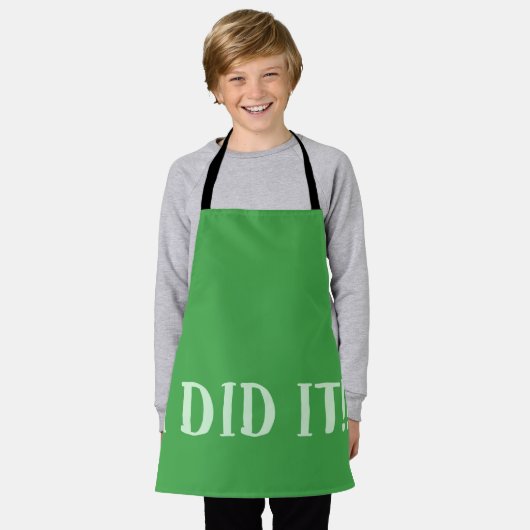 I Did It Green エプロン (着用した状態)