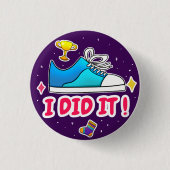 I Did It Purple 1/4"ボタン 缶バッジ (正面)