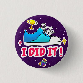 I Did It Purple 1/4"ボタン 缶バッジ