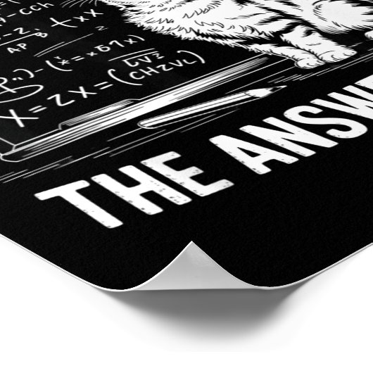 I Did Math The Answer Is Cat Mathematics Funny Mat ポスター (角)