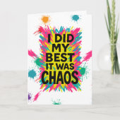 I Did My Best It Was Chaos ADHD & Neurospicy Humor シーズンカード (正面)