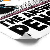 I Did The Math The Answer Is Penguin Funny Math Te ポスター (角)