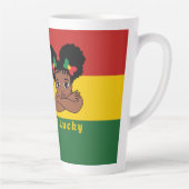 I Didn't Choose To Be Black I Just Got Lucky カフェラテマグ (右)