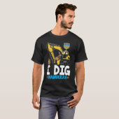 I Dig Hanukkah Excavator Construction Kids Boys Ch Tシャツ (正面フル)