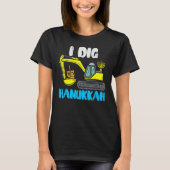 I Dig Hanukkah Excavator Construction Toddler Hanu Tシャツ (正面)