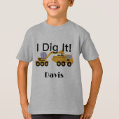 I Dig Itデザイン – キッズベーシックTシャツ Tシャツ (正面)