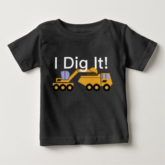 I Dig Itデザイン-ベビー素晴らしジャージーTシャツ ベビーTシャツ (正面)