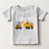 I Dig Itデザイン-ベビー素晴らしジャージーTシャツ ベビーTシャツ (正面)