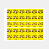 I Dig Itデザイン – 小型角衣類用ラベル(0.7) ラベル (シート)