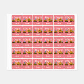 I Dig Itデザイン – 小型角衣類用ラベル(0.7) ラベル (シート)