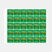 I Dig Itデザイン – 小型角衣類用ラベル(0.7) ラベル (シート)