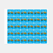 I Dig Itデザイン – 小型角衣類用ラベル(0.7) ラベル (シート)