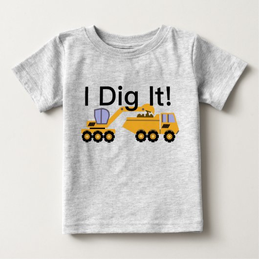 I Dig It Design - ベビーファインジェージTシャツ ベビーTシャツ (正面)