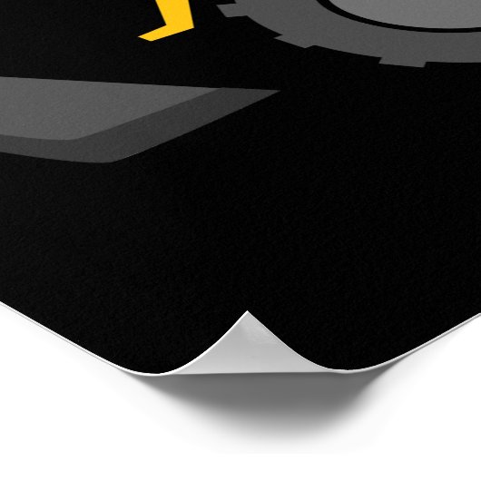 I Dig You Backhoe Valentine ポスター (角)