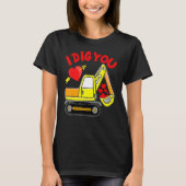 I Dig You Construction Truck Valentines Day Toddle Tシャツ (正面)