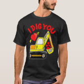 I Dig You Construction Truck Valentines Day Toddle Tシャツ (正面)