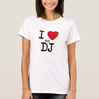 I DJレディースがティーにのせるハート Tシャツ