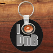 I DnBドラ遊ムとベースの音楽のシャツとギア キーホルダー (正面)
