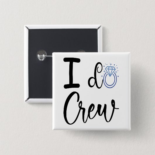 I Doクルー結婚ズブライダルシャワースクエア 缶バッジ (正面&裏面)