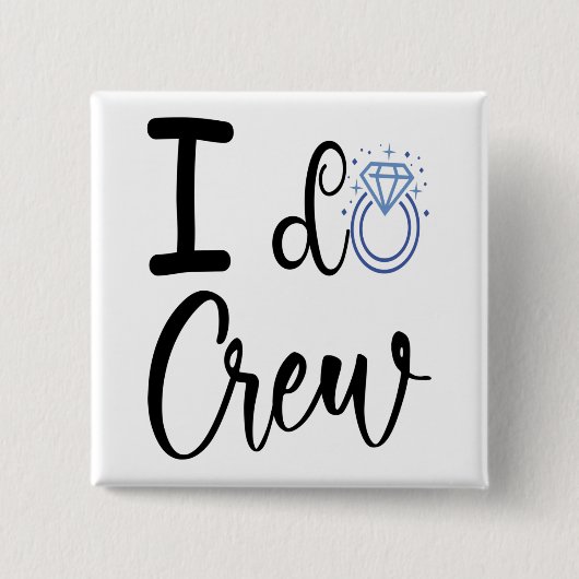 I Doクルー結婚ズブライダルシャワースクエア 缶バッジ (正面)