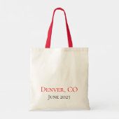 I Doクルー赤フォントトートバモダンッグ トートバッグ (裏面)