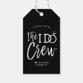 I Doクルー |ウェディングパーティーの好意ブラック ギフトタグ