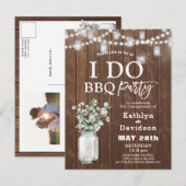 I DO婚約エレガントユーカリBBQ インビテーションポストカード (正面/裏面)