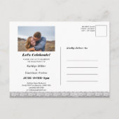 I DO婚約エレガントPhoto Lace Chalkboard BBQ インビテーションポストカード (裏面)