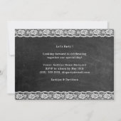 I DO婚約エレガントPhoto Lace Chalkboard BBQ 招待状 (裏面)
