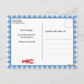 I DO婚約ザリガニ煮沸パーティの招待状 ポストカード (裏面)